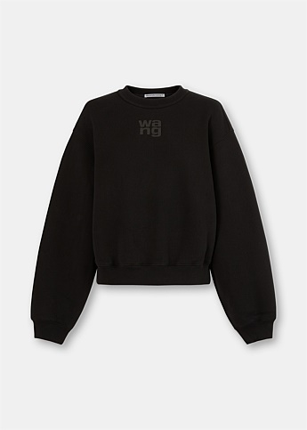 Black Essential Crewneck Sweater