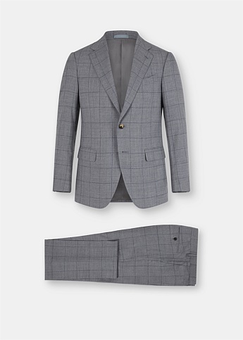 Light Grey Norma Check Two Piece Suit
