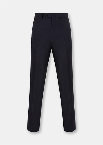 Navy Flat Front Trousers