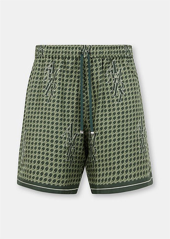 Green Houndstooth Shorts