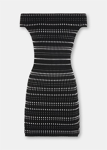 Black & White Knitted Dress