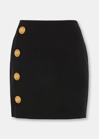 Black 4 Button Knit Skirt