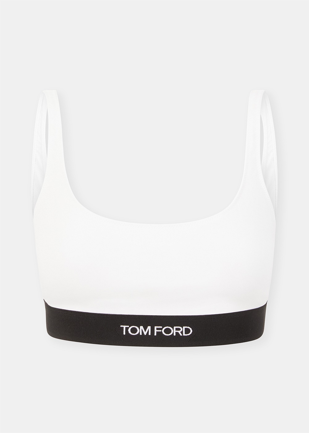 Shop Tom Ford White Modal Signature Logo Bralette