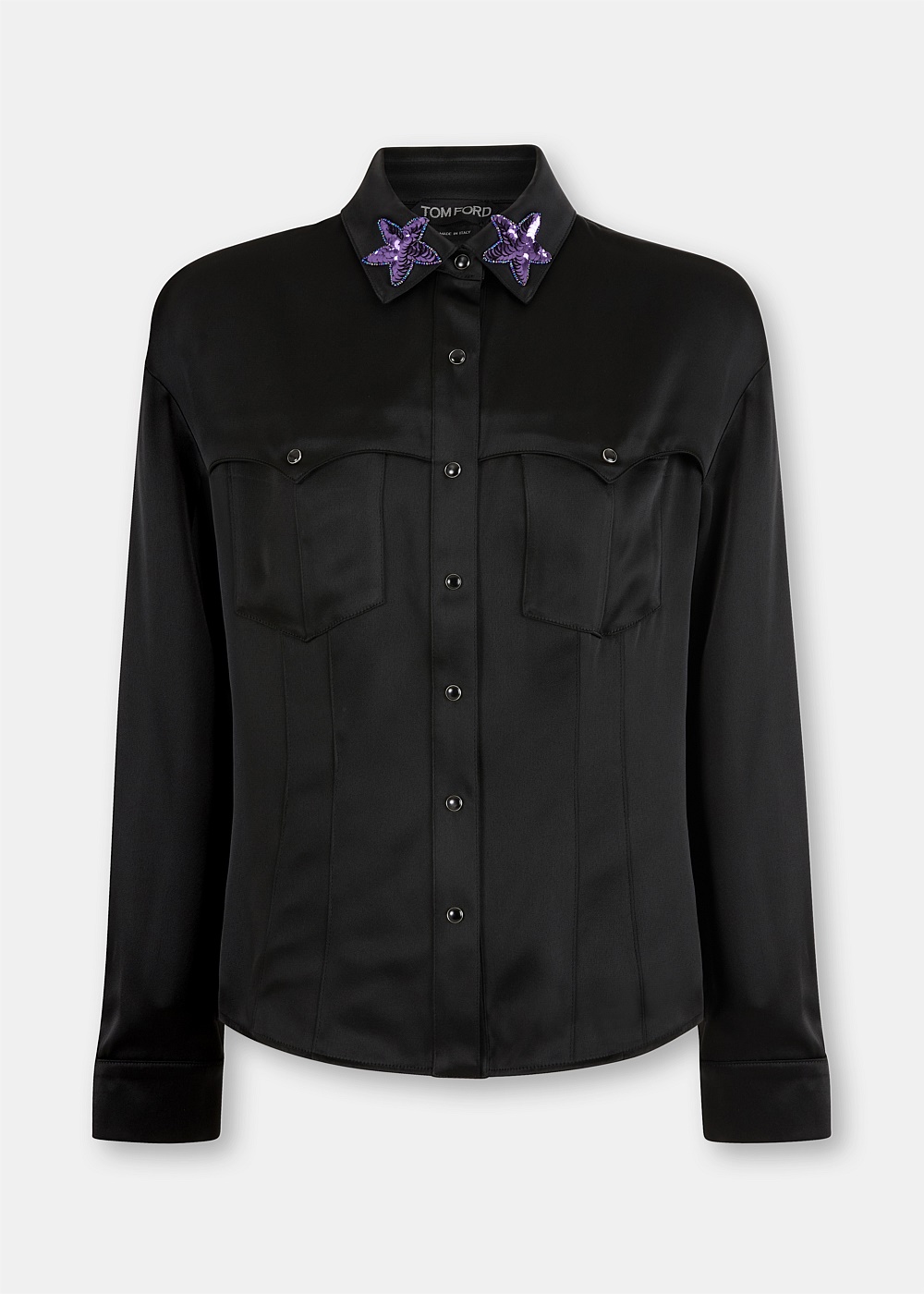 Shop Tom Ford Black Western Shirt | Harrolds Australia