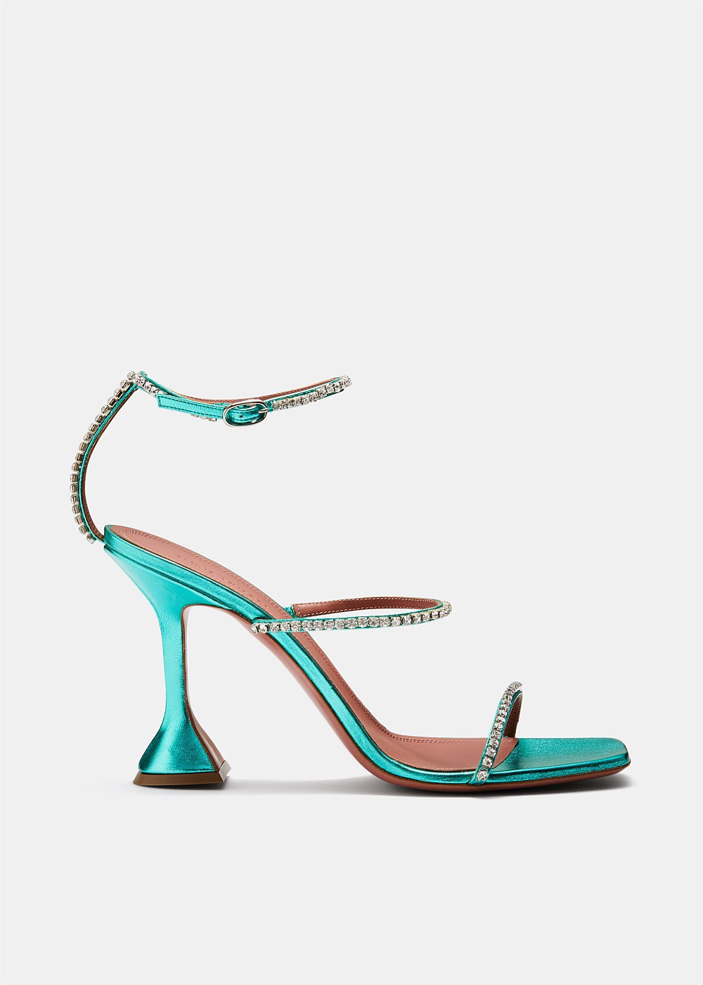 Shop Amina Muaddi Gilda Crystal Embellished Sandals | Harrolds Australia