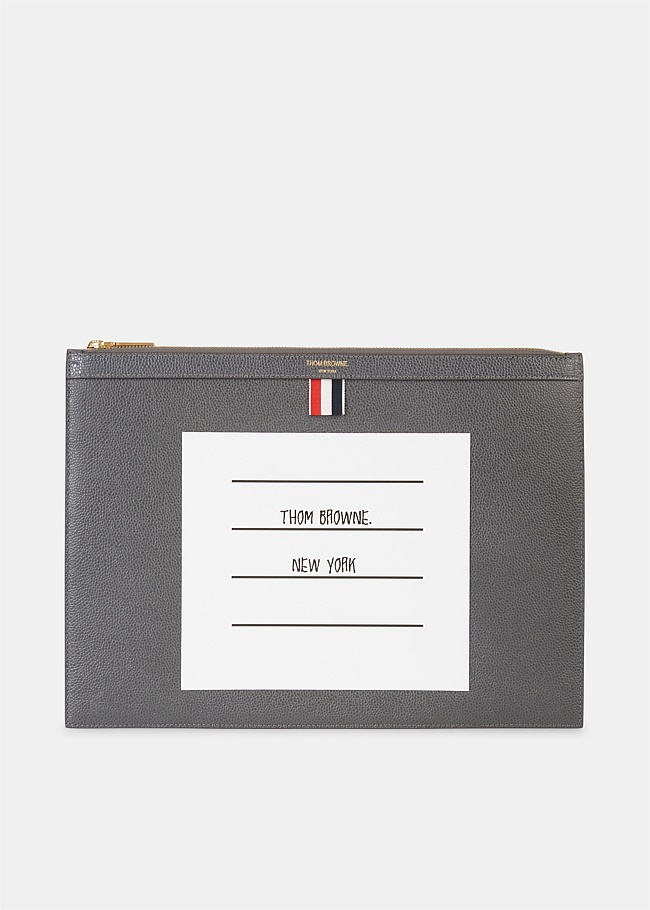 Grey Name Tag Document Holder