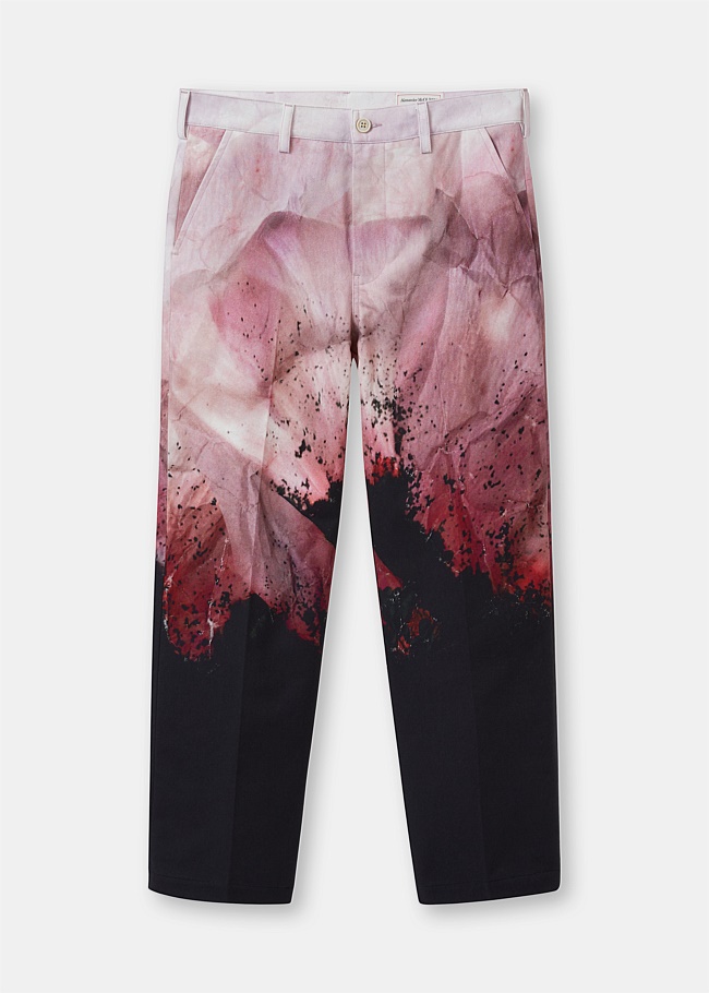 Flower Print Baggy Trousers