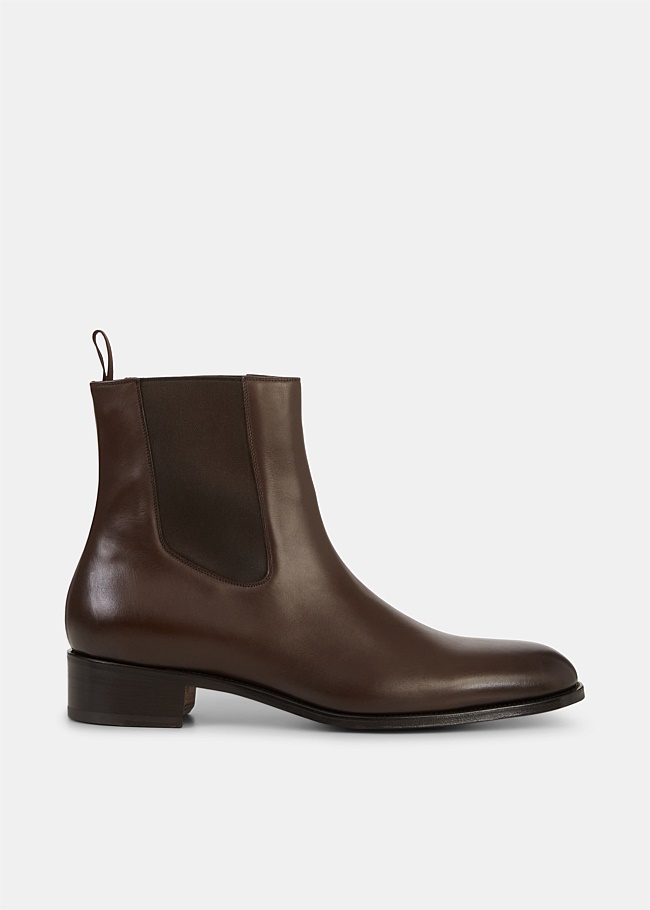 Brown Leather Herbert Ankle Boot