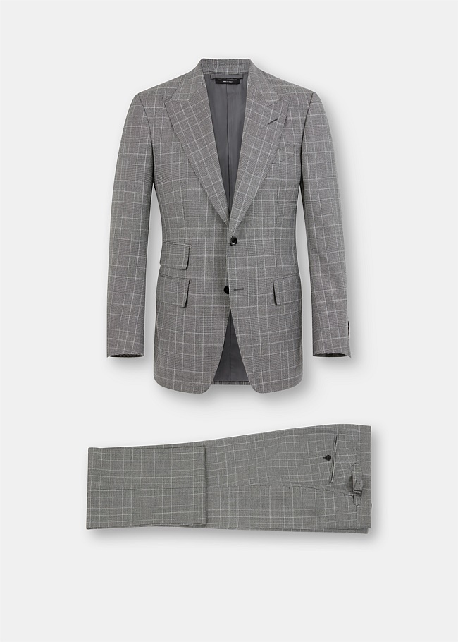 Grey Check Two Piece Suit
