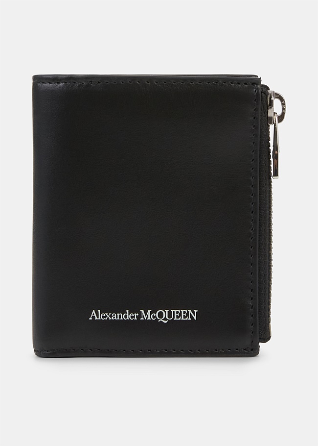 Black Leather Bi-Fold Wallet