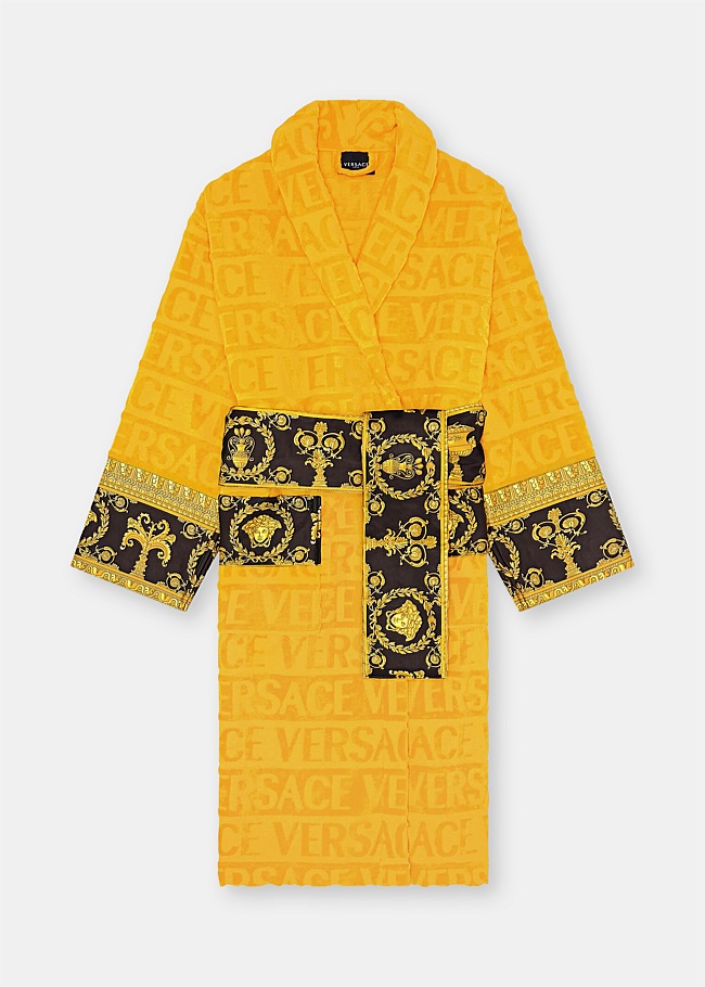 Yellow Baroque Monogram Bath Robe