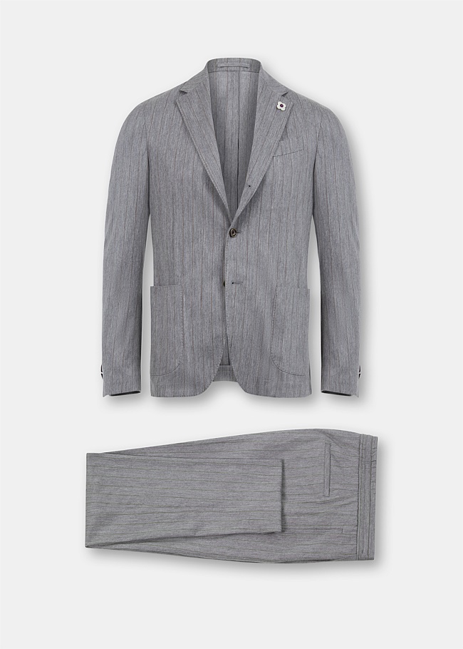 Grey Easy Wear Two Piece Suit