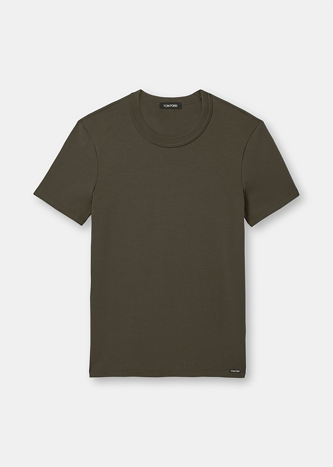 Khaki Stretch Short Sleeve T-Shirt