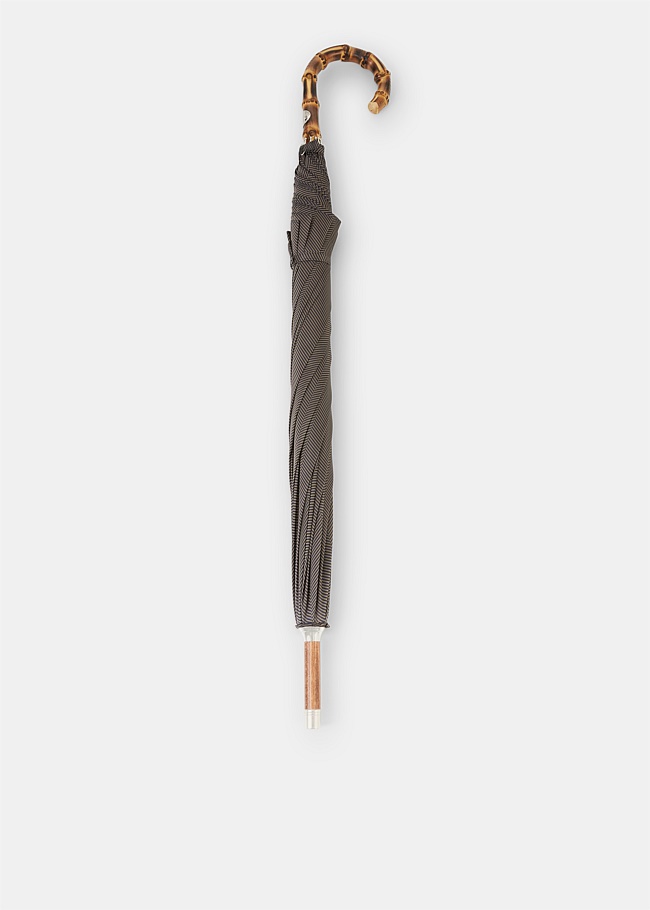 Navy Stripe Solid Stick Umbrella