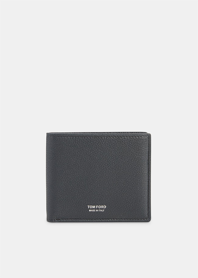 Midnight Small Grain Leather Bifold Wallet