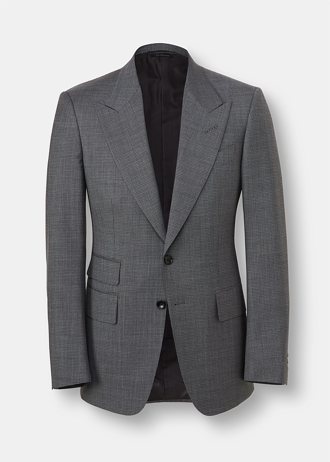 Shelton Prince Of Wales Checked Wool Two Piece Suit