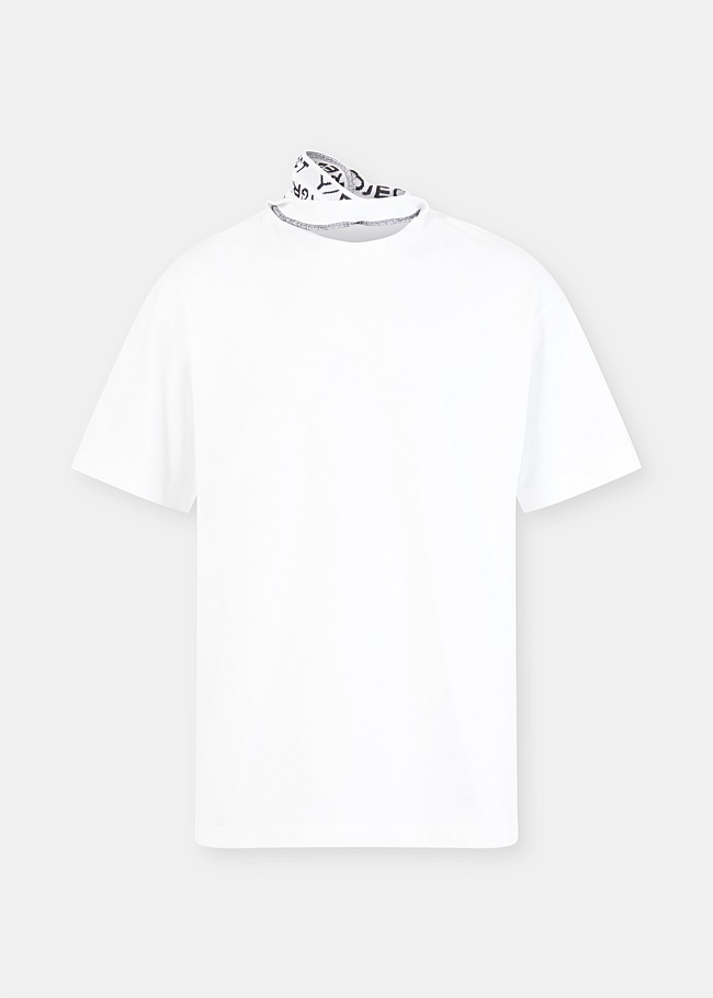 White Three Collar T-Shirt