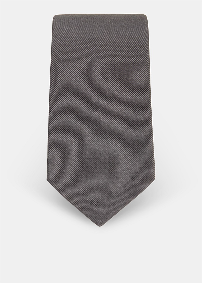 Grey RWB Stripe Jacquard Tie