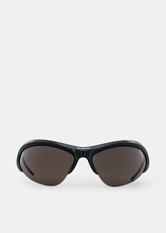 Shop Balenciaga Eyewear Black Wire Cat Sunglasses | Harrolds Australia