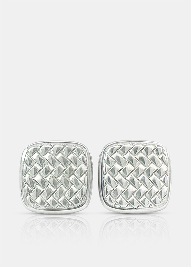 Square Woven Detail Cufflinks