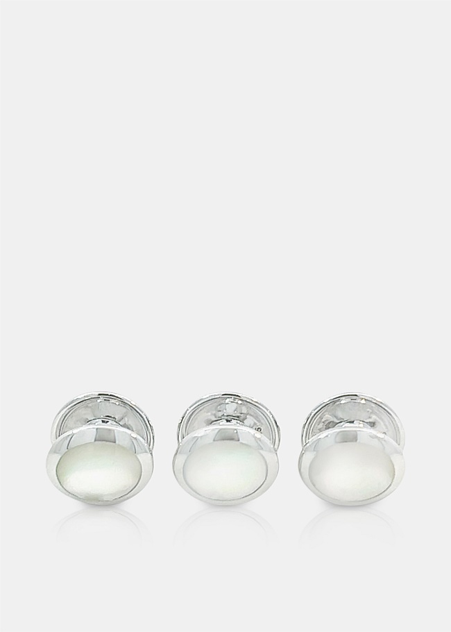 Silver Pearl Round Shape Buttons