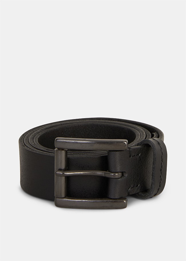 Black 30mm Leather Belt