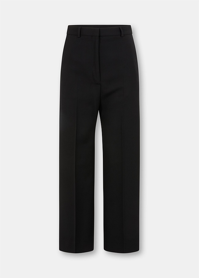 Black Relaxed Tailored Trousers