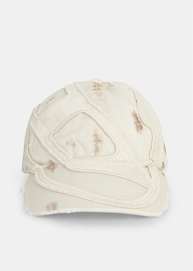White Obi Destressed Hat