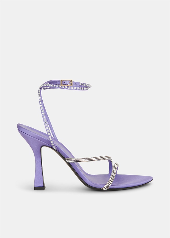 Lilac Giglio Satin Sandals