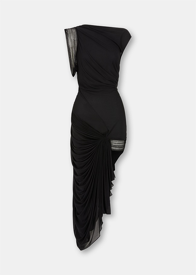 Black Galathea Asymmetrical Dress