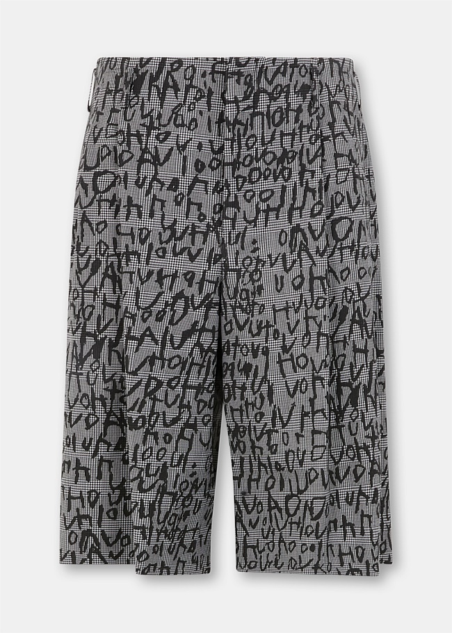 Grey Alphabet Shorts