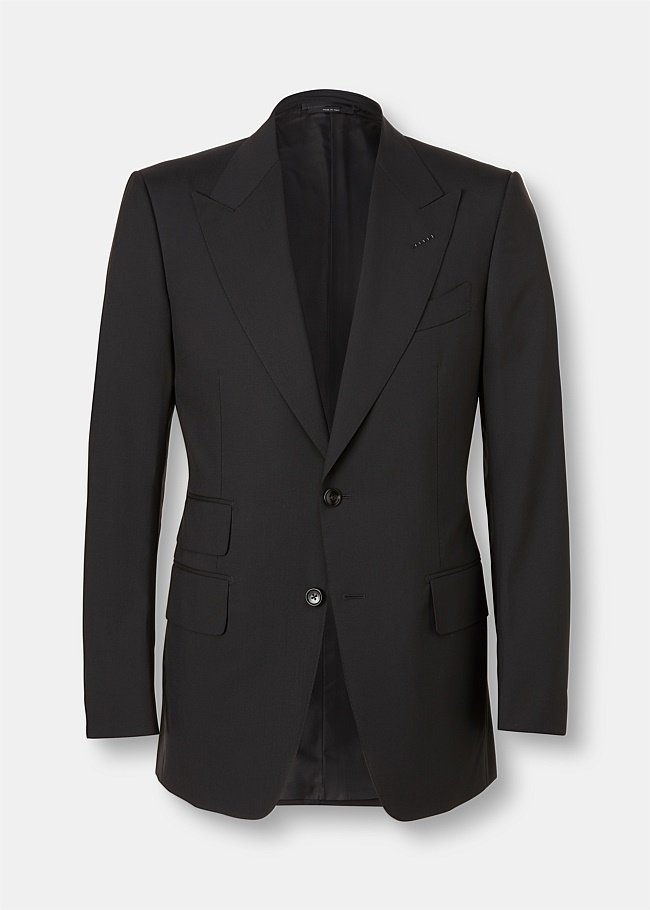 Black Windsor Wool Suit