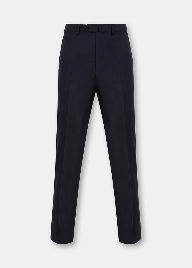 Navy Flat Front Trousers