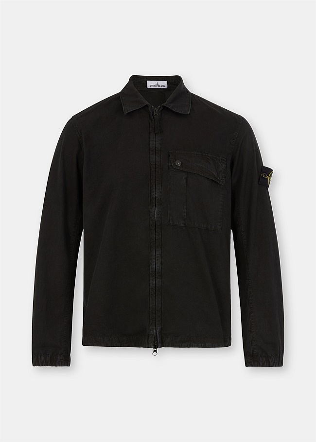 Black 1 Pocket Overshirt