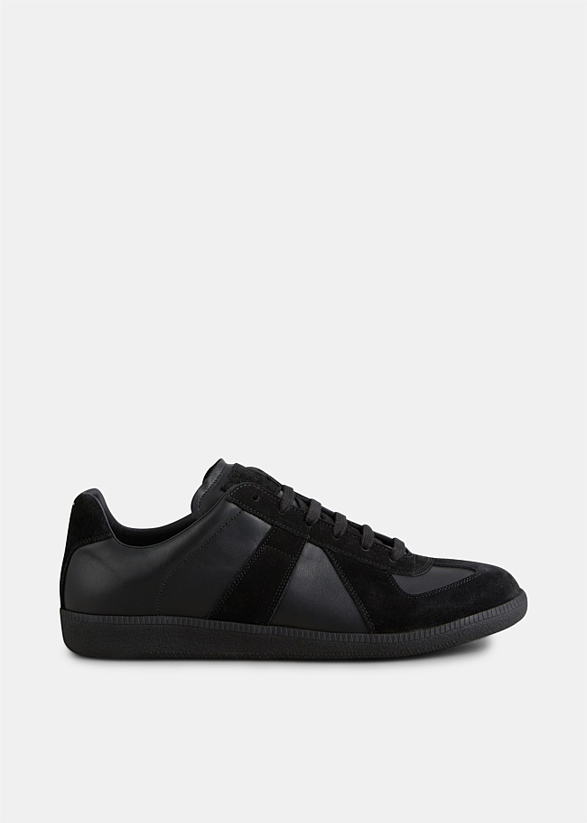 Shop Maison Margiela Replica All-Black Sneakers | Harrolds Australia
