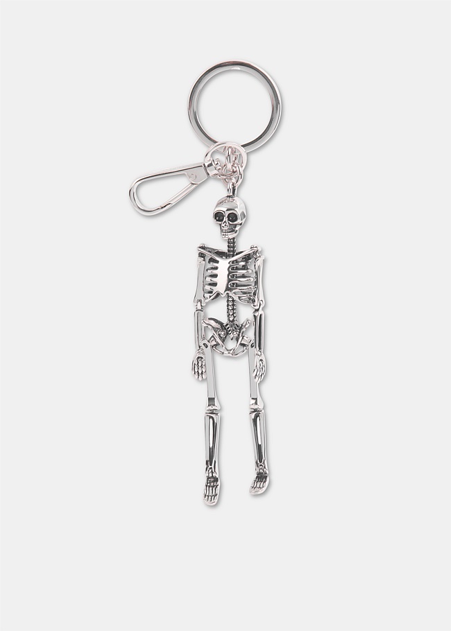 Silver Skeleton Key Chain