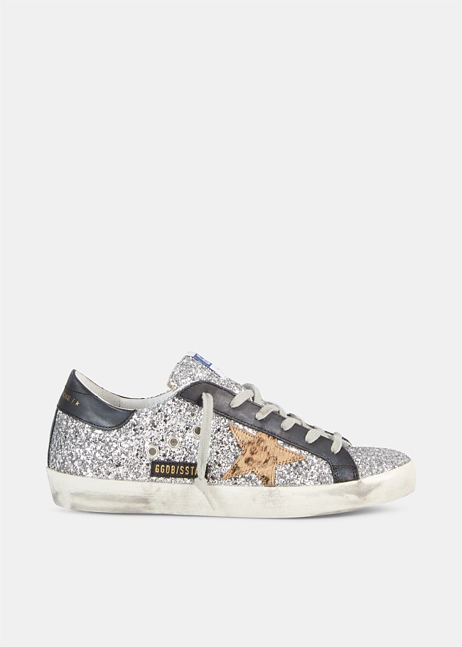 Superstar Silver Glitter Low-Top Sneakers