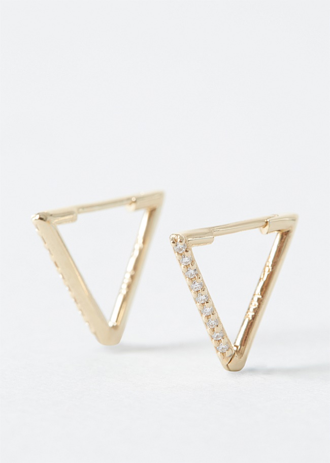 Triangular Diamond Hoops