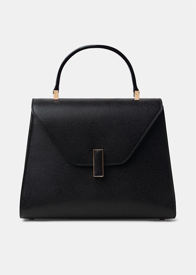 Black Iside Medium Grained Leather Bag