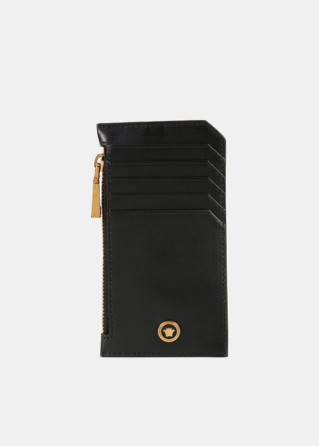 Grained Leather Zip Cardholder