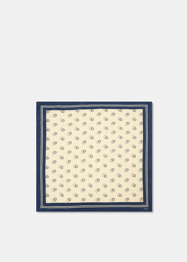 Geometric Pattern Silk Cotton Foulard
