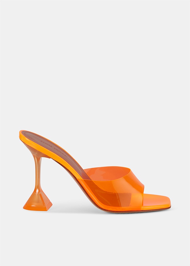 Orange PVC Lupita Glass Slipper