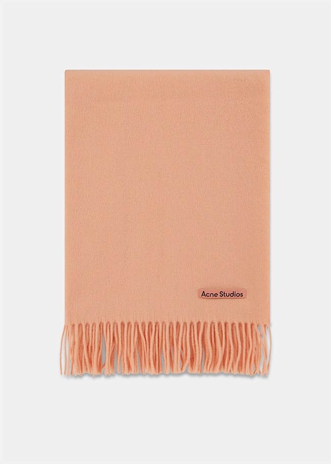 Pink Canada New Fringed Wool Scarf 