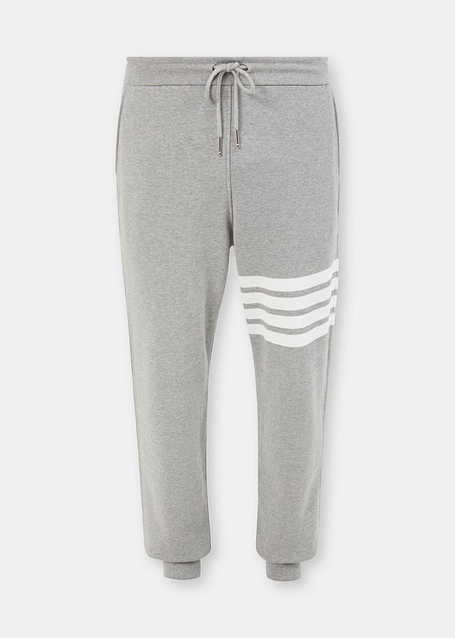 Grey Engineered 4-Bar Stripe Sweatpants
