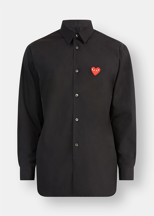 Classic Heart Patch Black Shirt