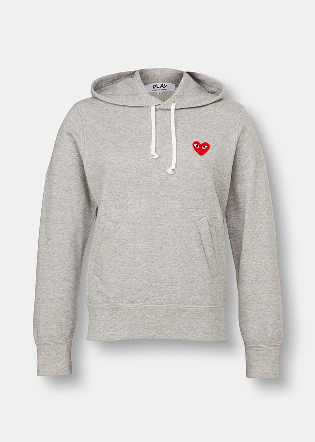 Embroidered Heart Pullover Hoodie