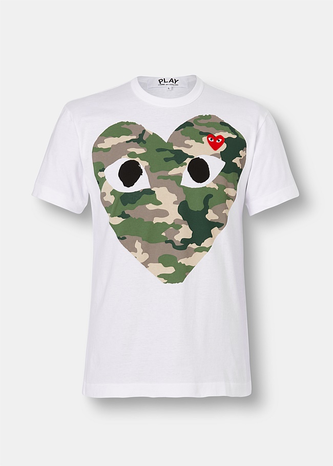 White Camo Heart T-Shirt