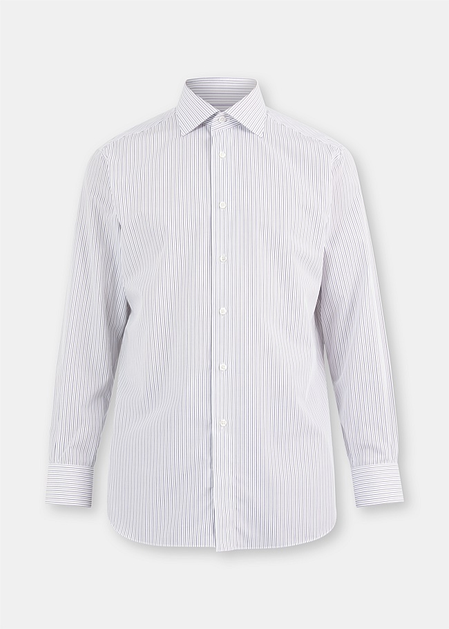 White Stripe William Cotton Shirt