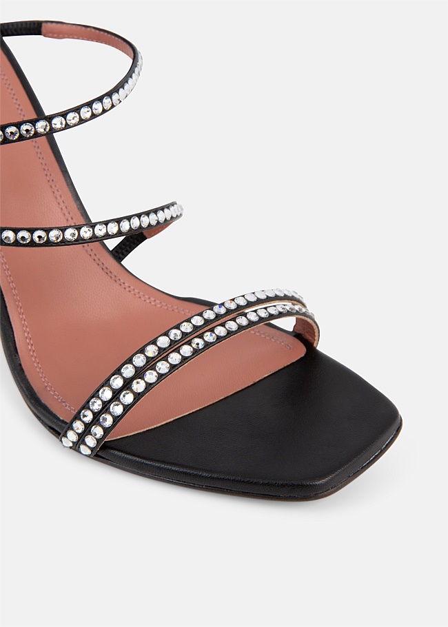 Amina Muaddi - Crystal Embellished Strappy Sandals