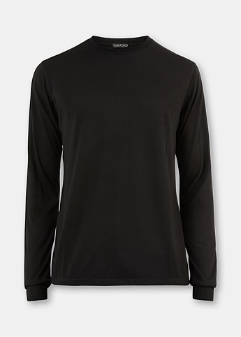 Fluid Black Long Sleeve T-Shirt